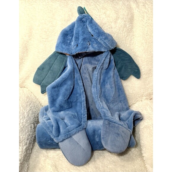 Dragon Kids' Hooded Blanket Soft and Cuddly 40x50 Blue - Pillowfort - NEW - Picture 3 of 4